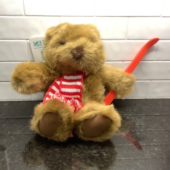 Brown Ski Bear Stuffed Animal - Picture 1 of 7